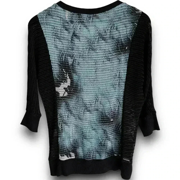Alberto Makali Y2K M Floral Multicolor Abstract Knit Pullover Blouse Sweater - Picture 6 of 9